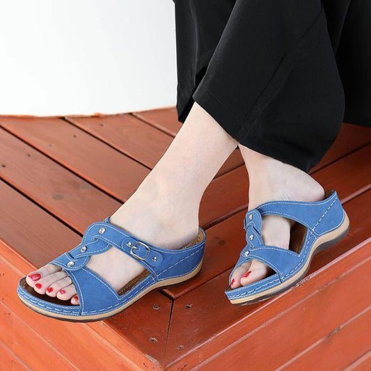 Sandalias de plataforma cómoda y linda