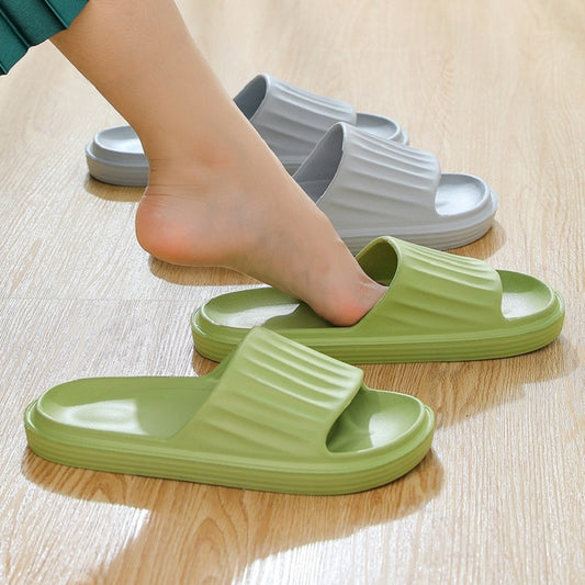 [W-Zapato] 2022 Zapatillas De Baño Con Plataforma Gruesa Para Mujer, Chanclas Antideslizantes Con Suela Blanda De EVA Para Interiores