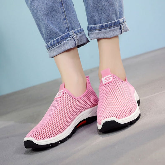 Zapatos De Suela Blanda Transpirables Ortopédicos Tejidos Para Mujeres