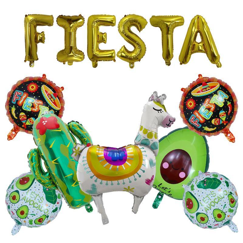 16 pulgadas oro rosa oro rosa fiesta de carnaval mexicano FIESTA aguacate globo conjunto - MXbueno
