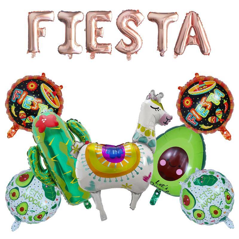 16 pulgadas oro rosa oro rosa fiesta de carnaval mexicano FIESTA aguacate globo conjunto - MXbueno