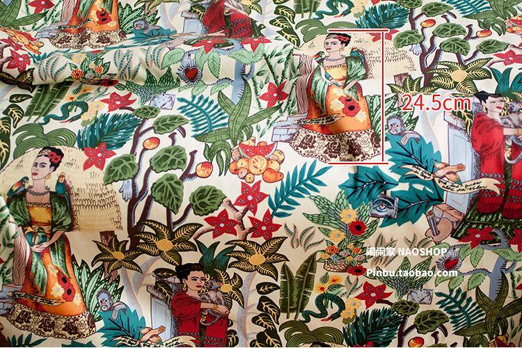 Tejidos literarios vintage telas de ropa serie pintora mexicana(PUEDE USAR COMO LO QUE QUIERAS) - MXbueno