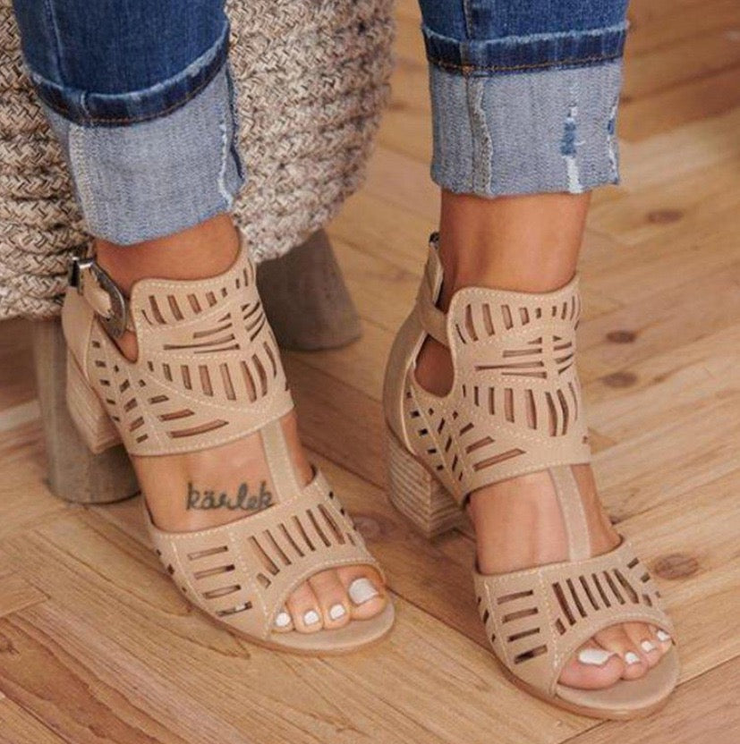 Sandalias de tacón alto para mujer
