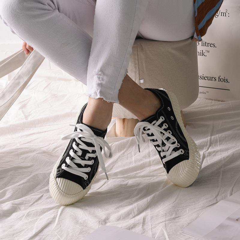 2020 nuevos zapatos de lona para hombre y mujer Versión coreana planos de galletas - MXbueno