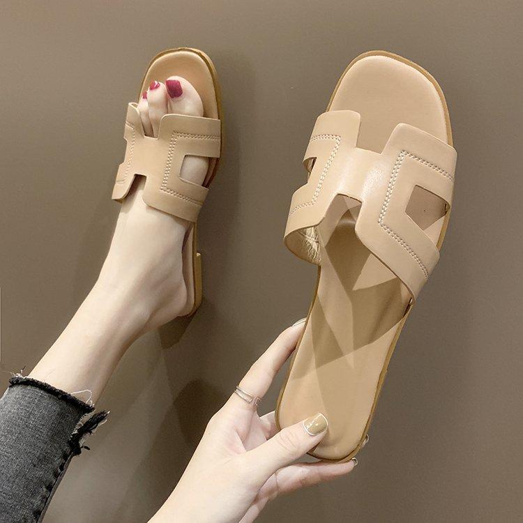 Sandalias de color liso de moda con suela suave