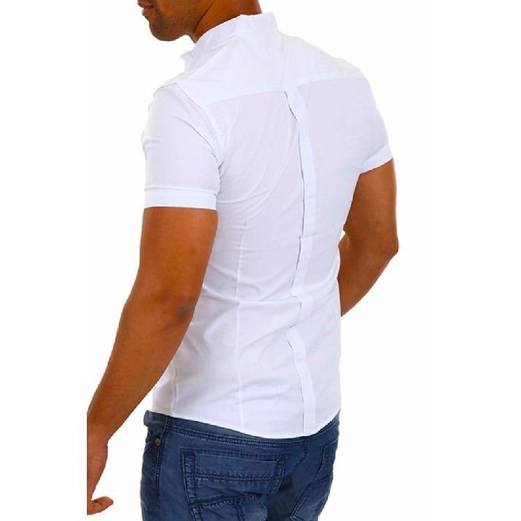Camisa de manga corta con costuras - MXbueno