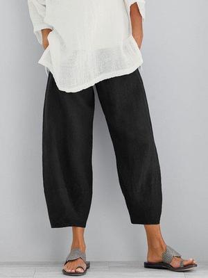 Pantalones de algodón para mujer Pantalones casuales de primavera y verano