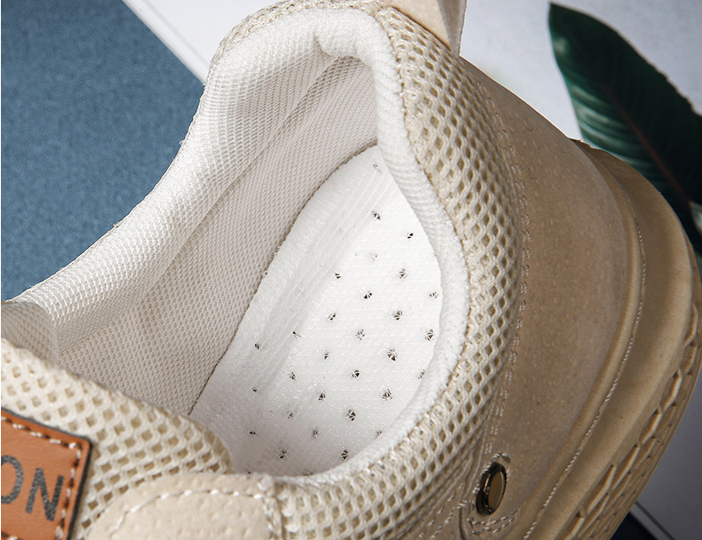Zapatos casuales transpirables antideslizantes de empalme de tela PU para hombres - MXbueno