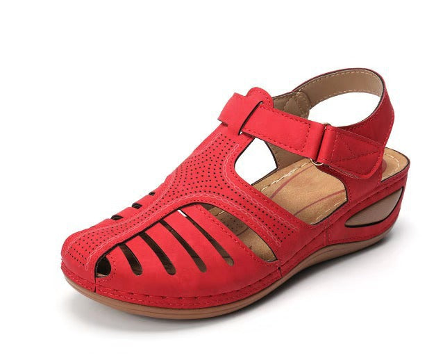 [W-Zapato] Sandalias De Plataforma Retro