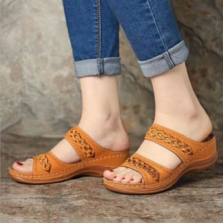 Sandalias de punta abierta premium para mujer