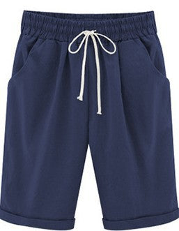 [W-Ropa] Pantalones Cortos Sueltos De Cintura Elástica De Moda Para Mujer
