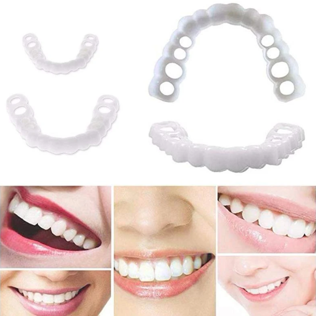 Sonrisa diente artificial (Dientes superiores + Dientes inferiores)
