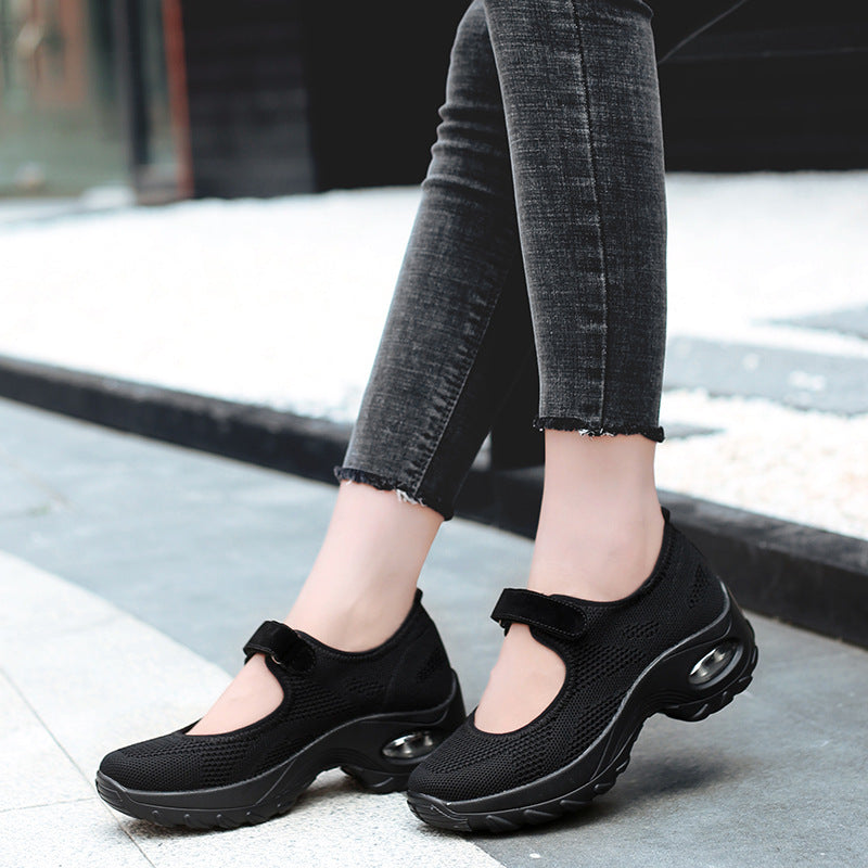 Zapatos De Plataforma De Malla Zapatos De Mujer Acolchados