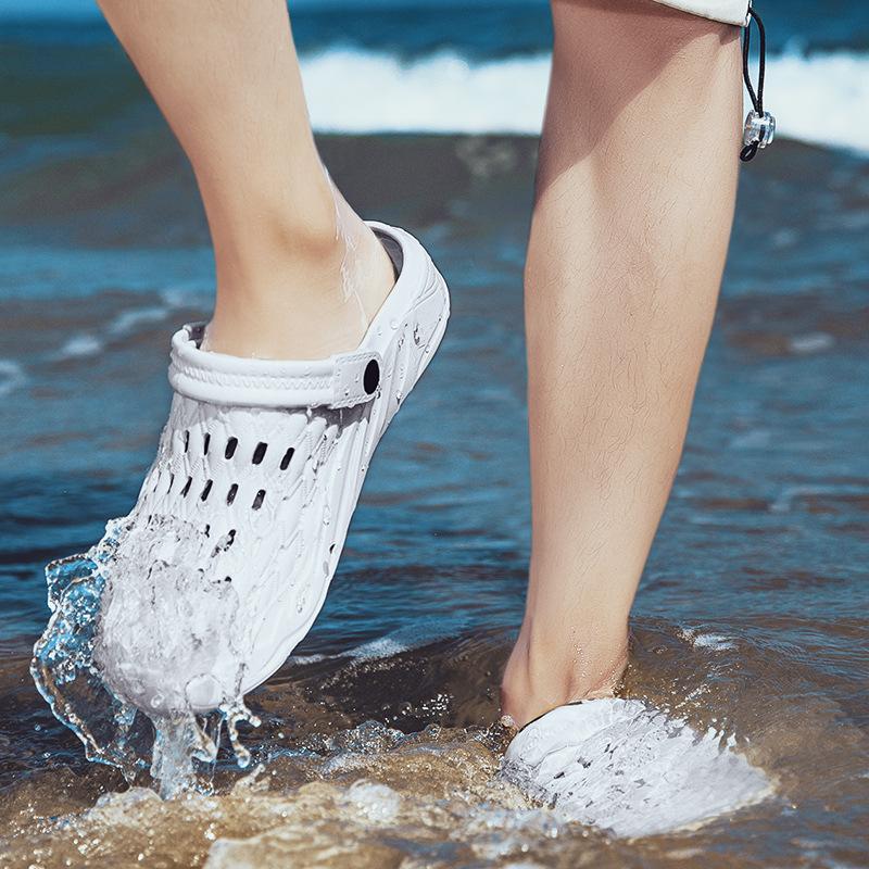 Zapatos de verano Zapatos de gelatina Playa Sandalias de hombre Zapatillas huecas