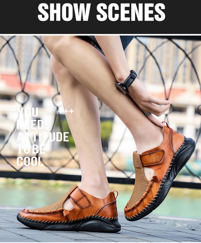 2021 primavera nuevos zapatos casuales zapatos de hombre huecos transpirables de moda de fondo grueso