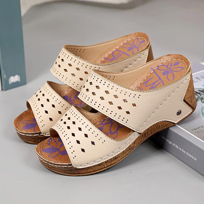 2020 verano nuevas sandalias de tacón de pendiente para mujeres - MXbueno