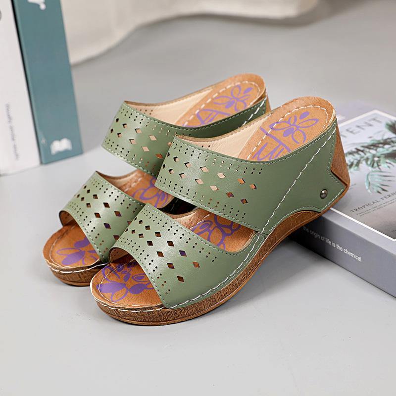 2020 verano nuevas sandalias de tacón de pendiente para mujeres - MXbueno