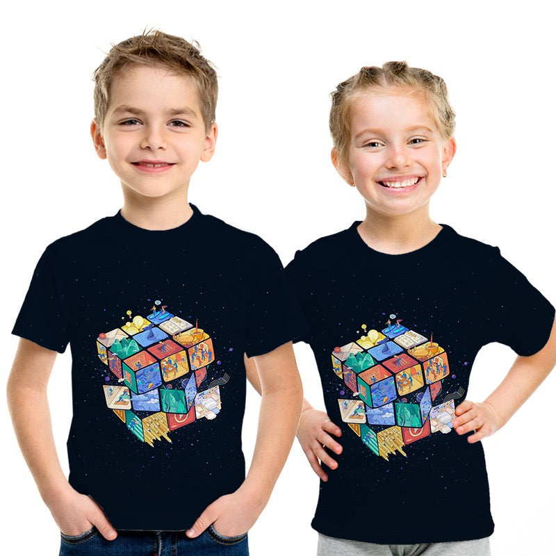 Camiseta de manga corta con estampado divertido 3D Street Chic chic de Active Boys para niños