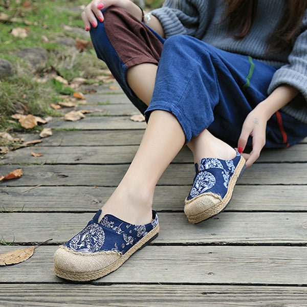 Zapatos de Mujeres Casual algodón lino al aire libre cómodo redondo dedo
