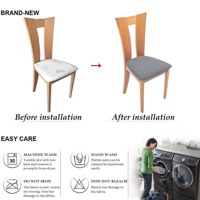 Fundas de asiento de silla elásticas lavables a prueba de agua