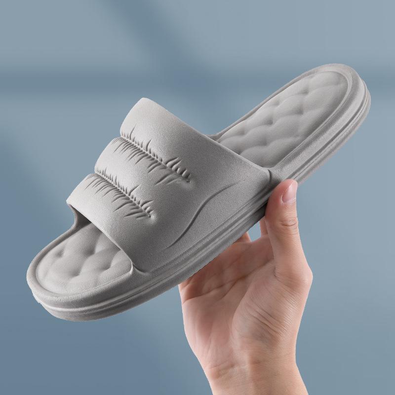 Zapatillas de baño impermeables para el hogar suave antideslizante de interior para mujer