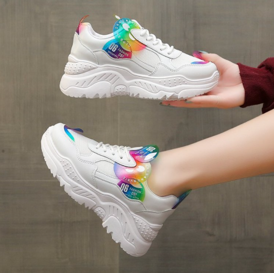 Zapatos Para Correr Transpirables Con Plataforma Color Caramelo - MXbueno