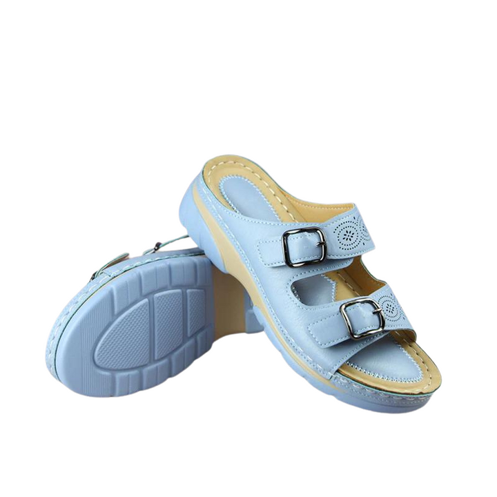 [W-Zapato] Sandalias Casuales Ortopédicas De Tacón Inclinado