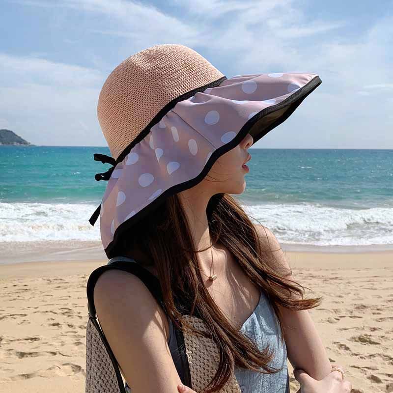 Sombrero De Cubo De Protección Solar De Vinilo Puntual
