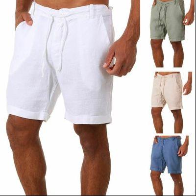 Pantalones cortos deportivos deportivos de color puro para hombres