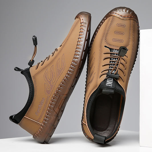 [M-Zapato] Zapatos de cuero transpirables y suaves de alta calidad para hombres