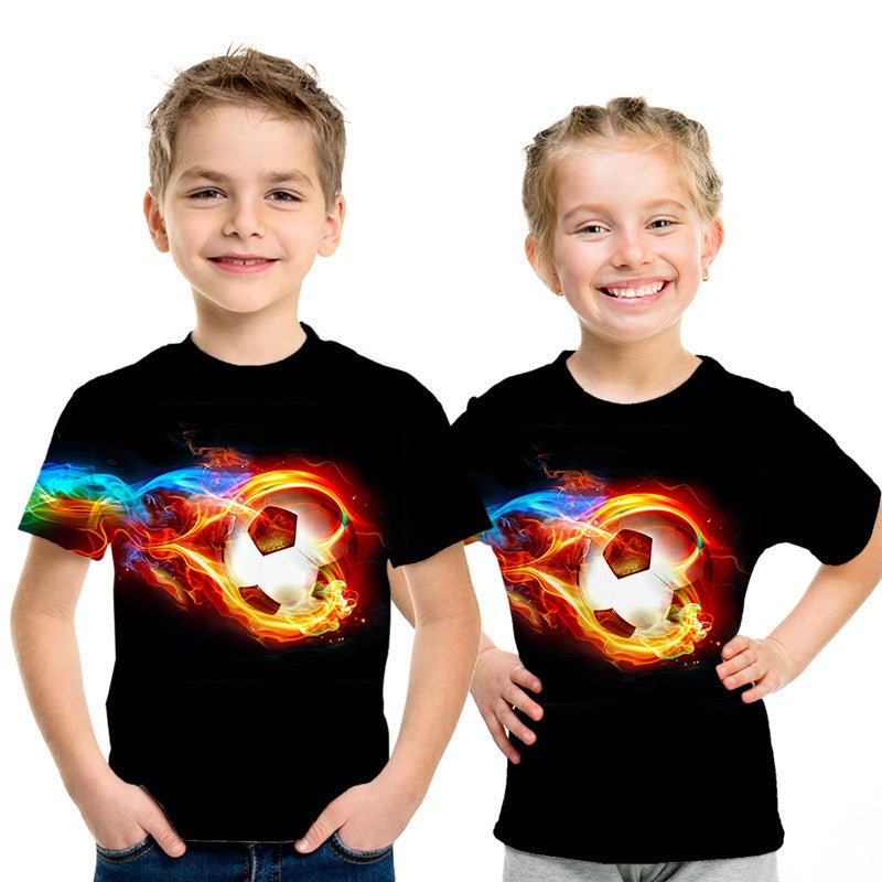 Camiseta de manga corta con estampado divertido 3D Street Chic chic de Active Boys para niños