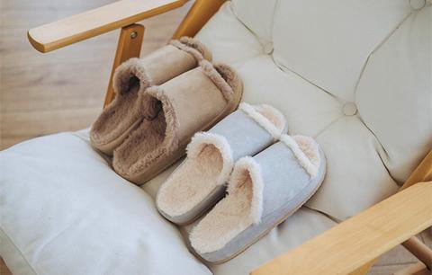 zapatillas de algodón bonitas pareja casa invierno estilo ins - MXbueno
