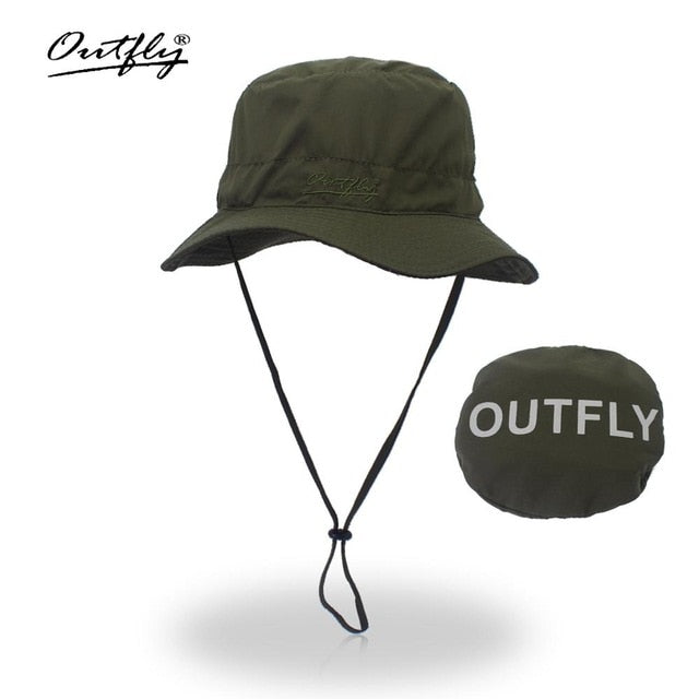 Letter  Embroidery Bucket Hat Fisherman Hats Outdoor Quick Dry Fisherman Hat Summer Sun Hat Men and Women
