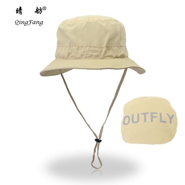 Letter  Embroidery Bucket Hat Fisherman Hats Outdoor Quick Dry Fisherman Hat Summer Sun Hat Men and Women