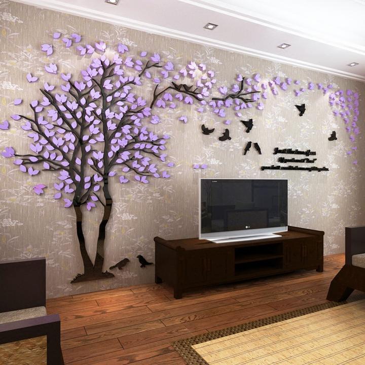 3D Murales De Pared De Acrílico De árbol De Pareja