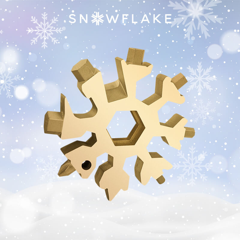 Snowflake - Multiherramienta Portátil De Acero Inoxidable 18 En 1 Para Aventuras Al Aire Libre
